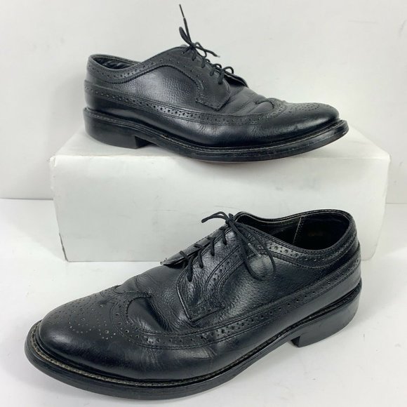 Johnston \u0026 Murphy Shoes | Johnston Murphy Black Wingtip Oxfords Men Sz 9.5D | Color: Black | Size: 9.5 | 4leafwish's Closet